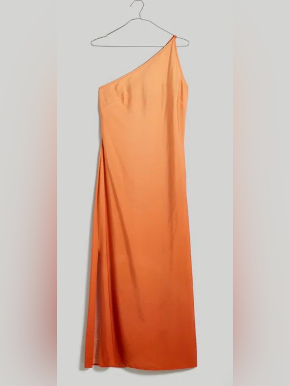Madewell Ombre Orange midi slip dress, size 10